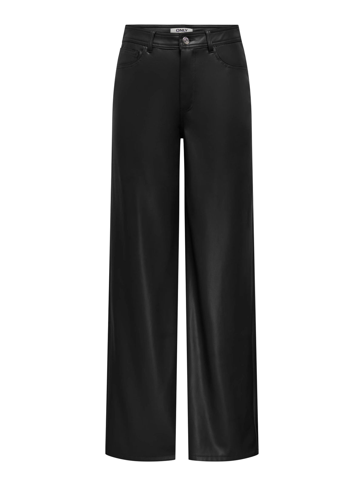 Smooth Faux Leather Wide Pant