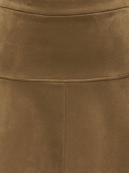 Isla Life Midi Faux Suede Skirt