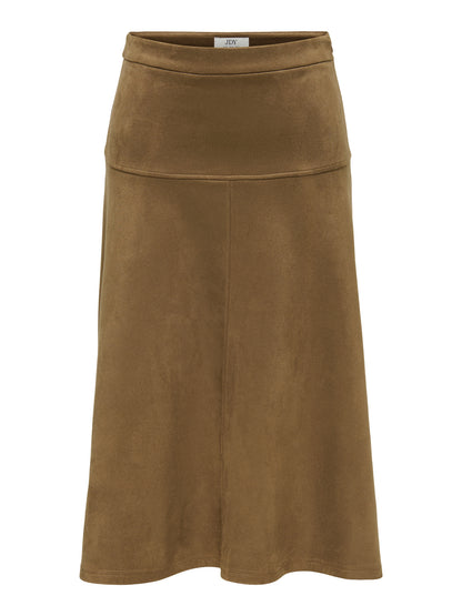 Isla Life Midi Faux Suede Skirt