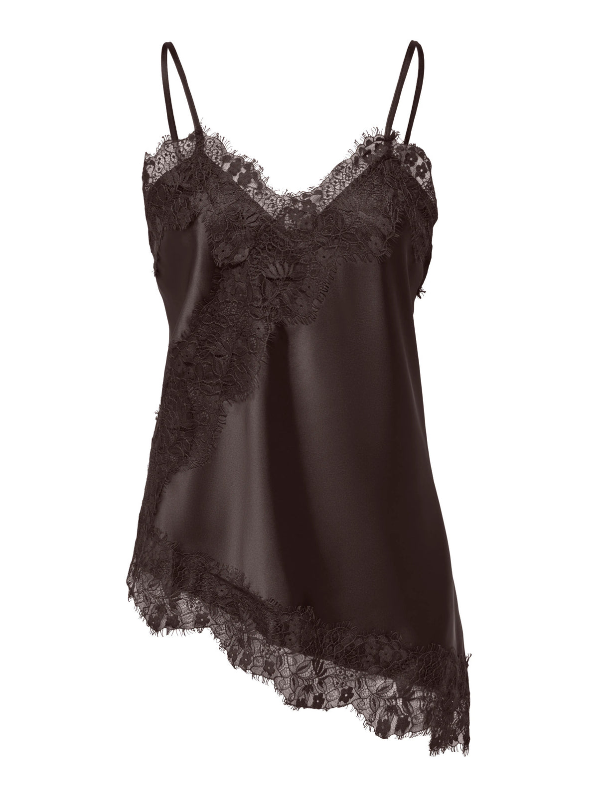 Lindona Strap Satin Lace Top