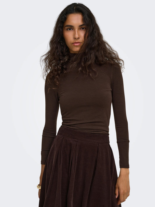 Glamour Long Sleeve Roll Neck Top