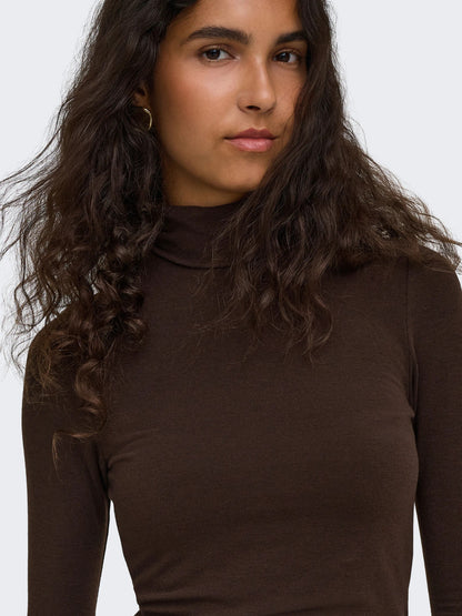 Glamour Long Sleeve Roll Neck Top