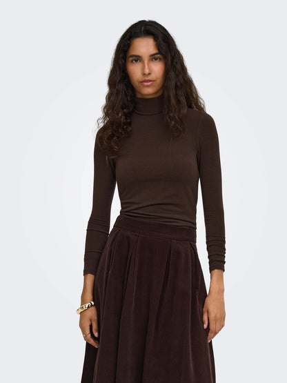 Glamour Long Sleeve Roll Neck Top