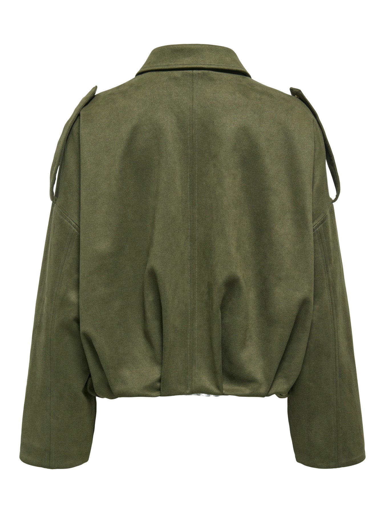 Moon-Stina Faux Suede Bomber Jacket