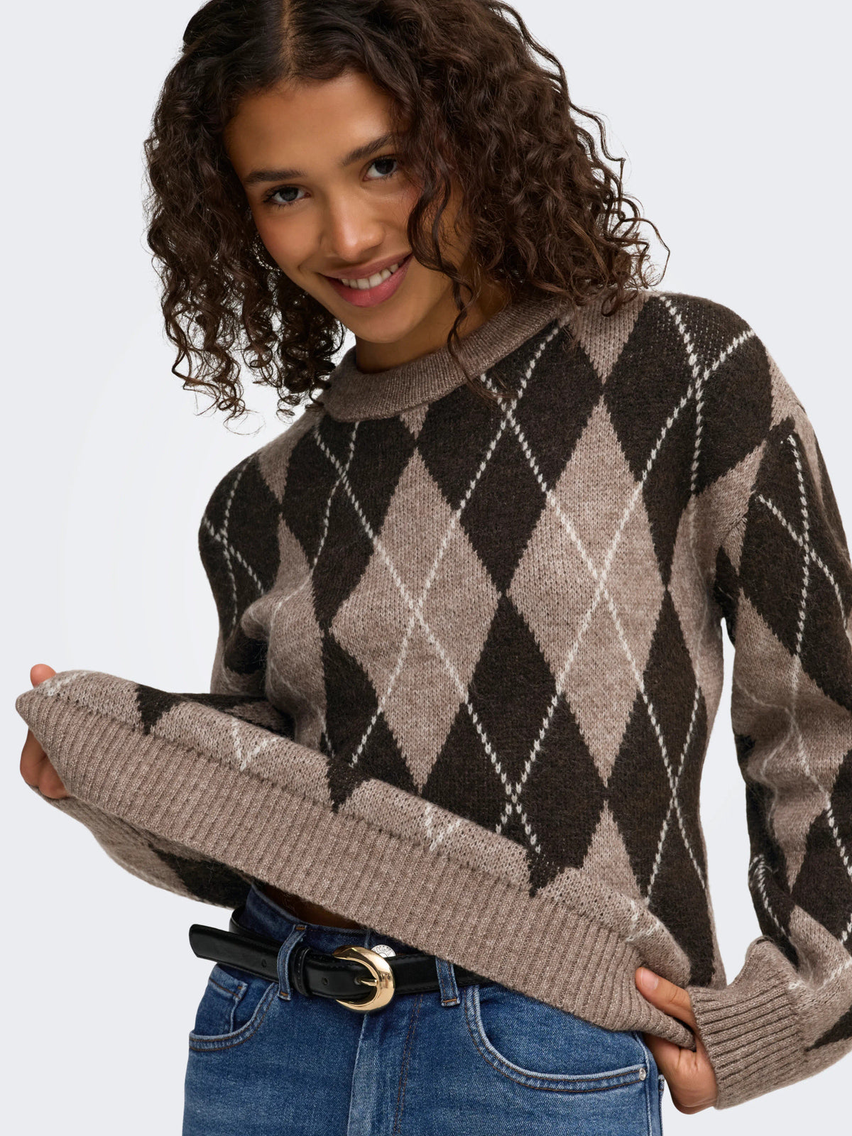 Bianka Argyle Pullover Knit