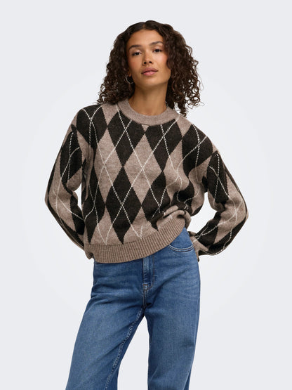 Bianka Argyle Pullover Knit