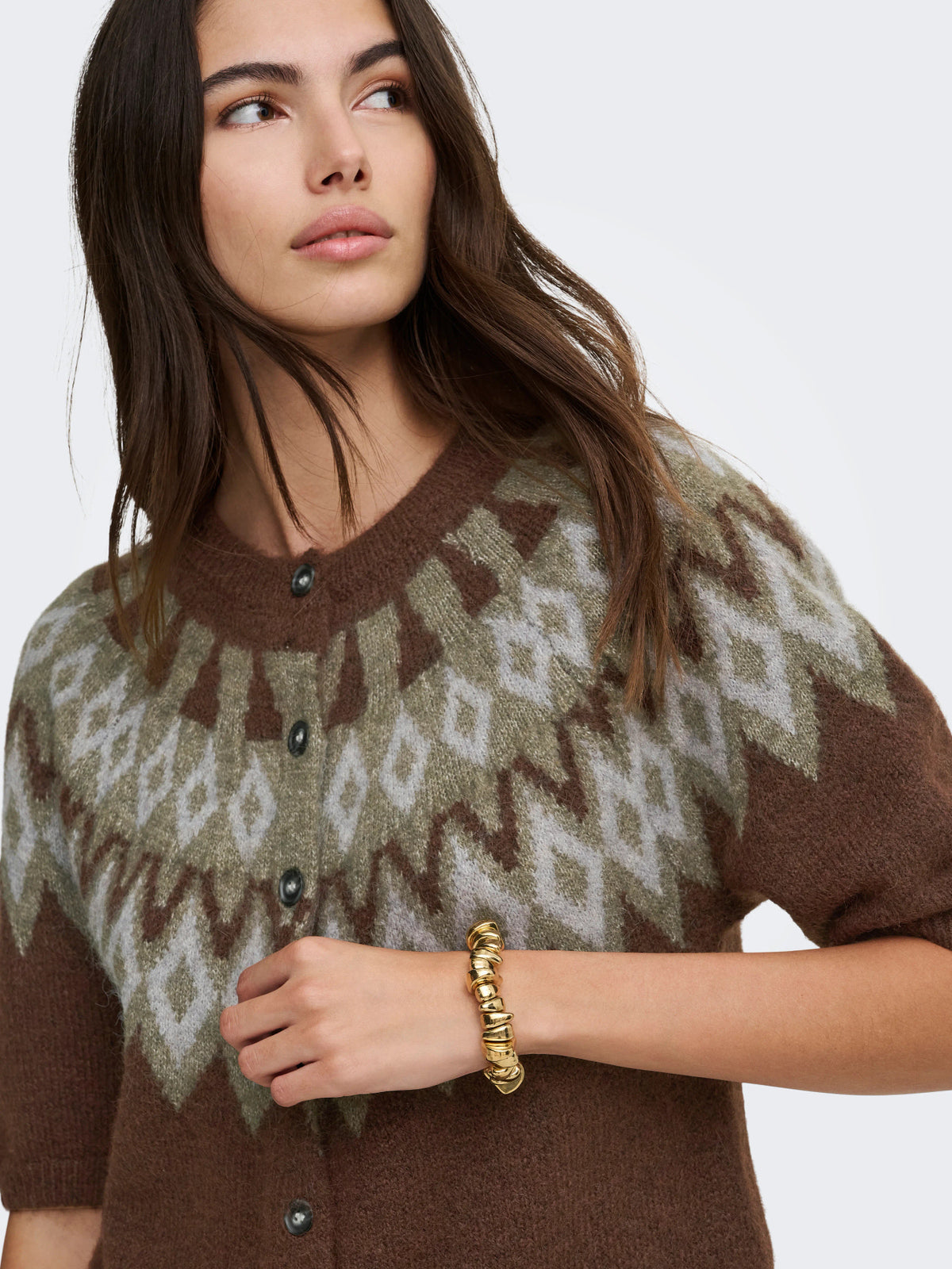 Reykja Fair Isle O-Neck Cardi