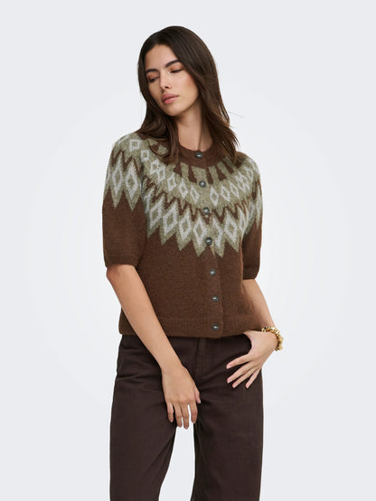 Reykja Fair Isle O-Neck Cardi