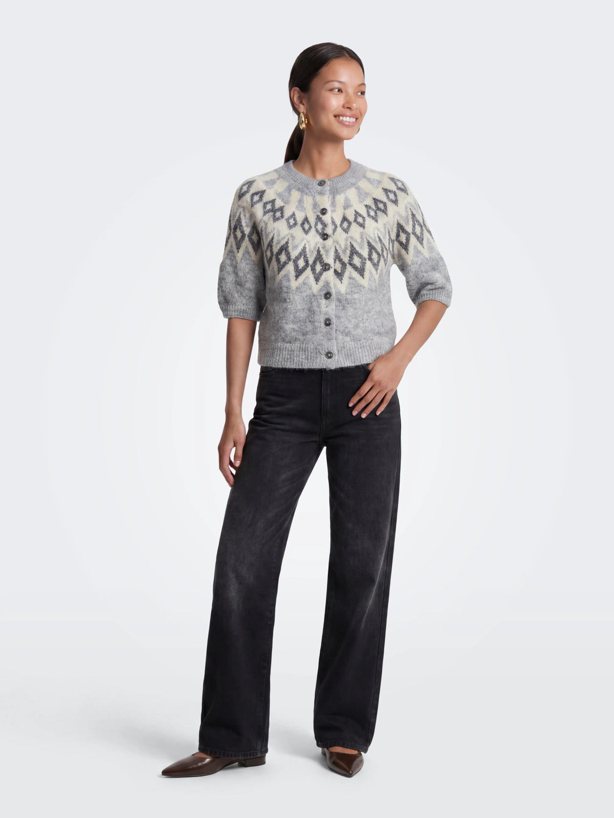 Reykja Fair Isle O-Neck Cardi