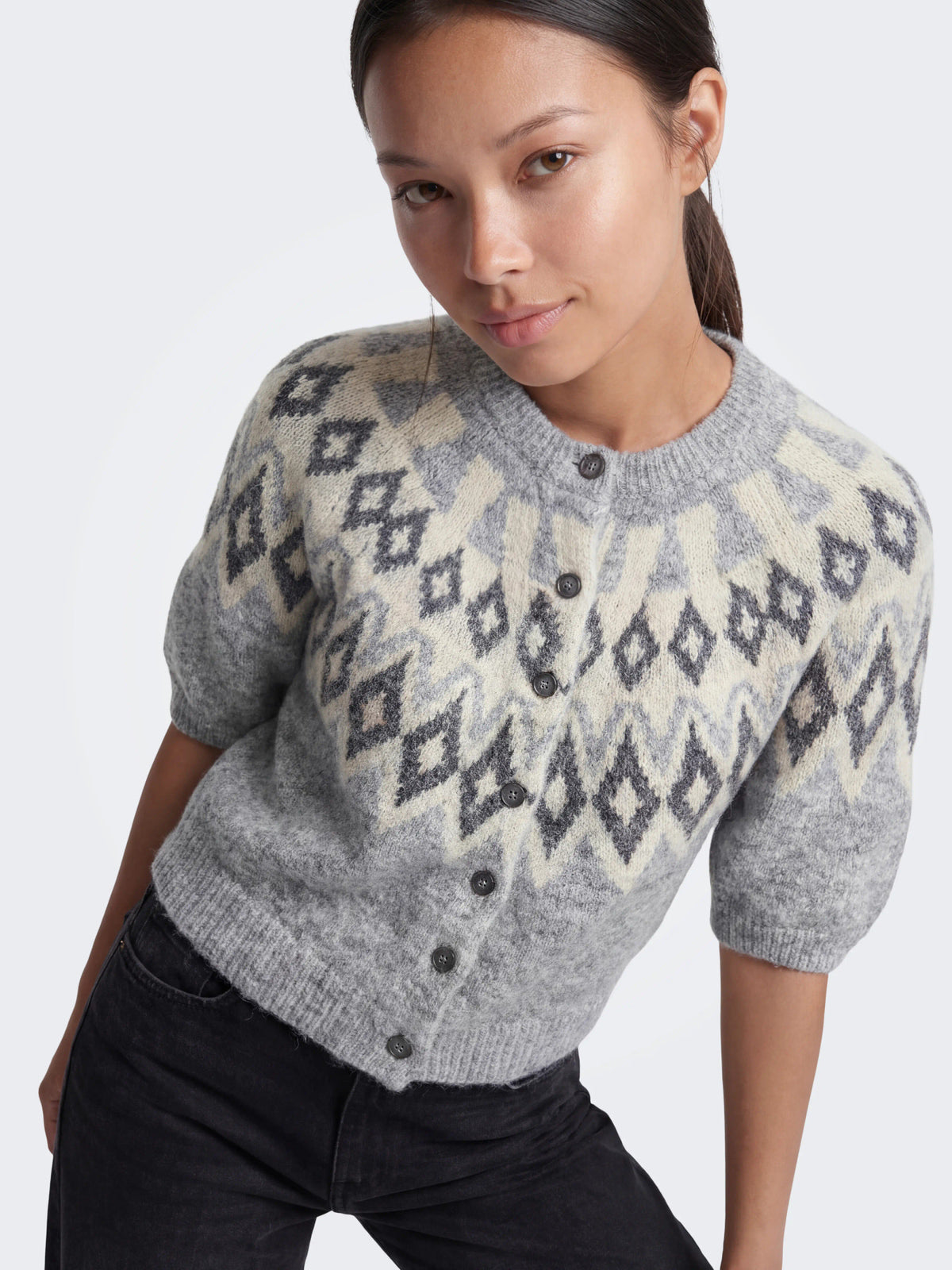 Reykja Fair Isle O-Neck Cardi