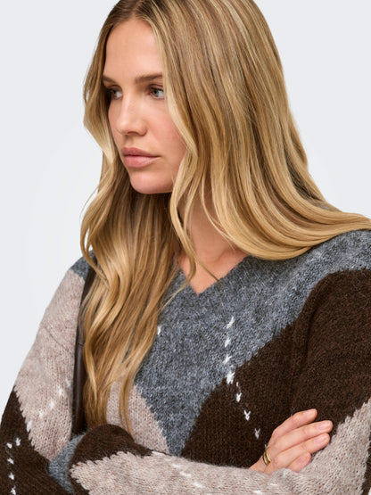 Zoey Argyle Pullover Knit