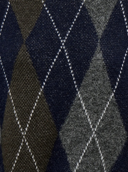 Rhombus Argyle Pullover