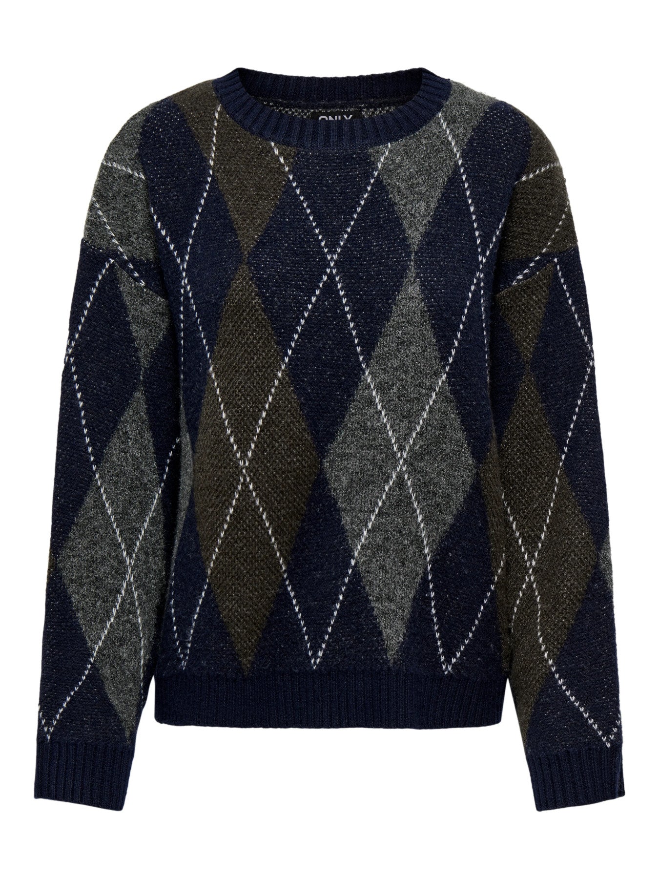 Rhombus Argyle Pullover