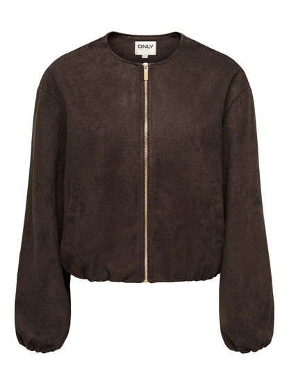 Stina Faux Suede Bomber