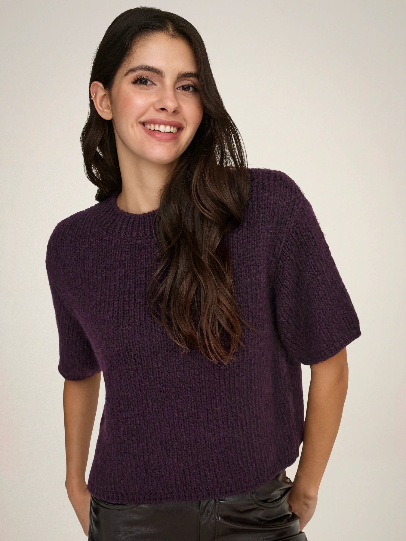 Dicte Short Sleeve Knit Pullover