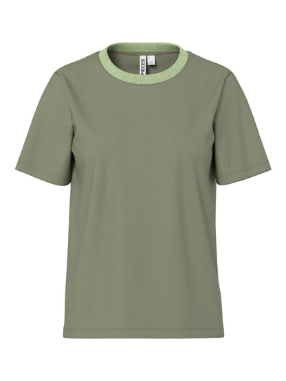 Ria Lurex Neck Tee