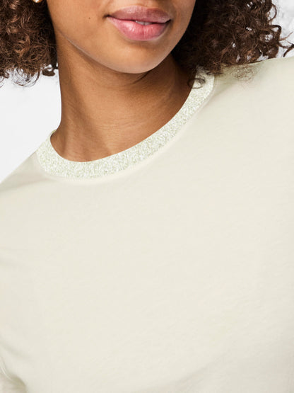 Ria Lurex Neck Tee