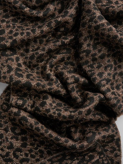 Jumbo Scarf Bison Black Leopard