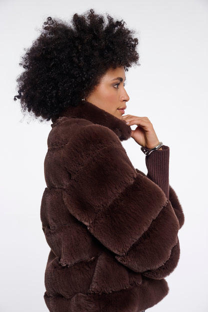 Jacket with Rib Cuffs