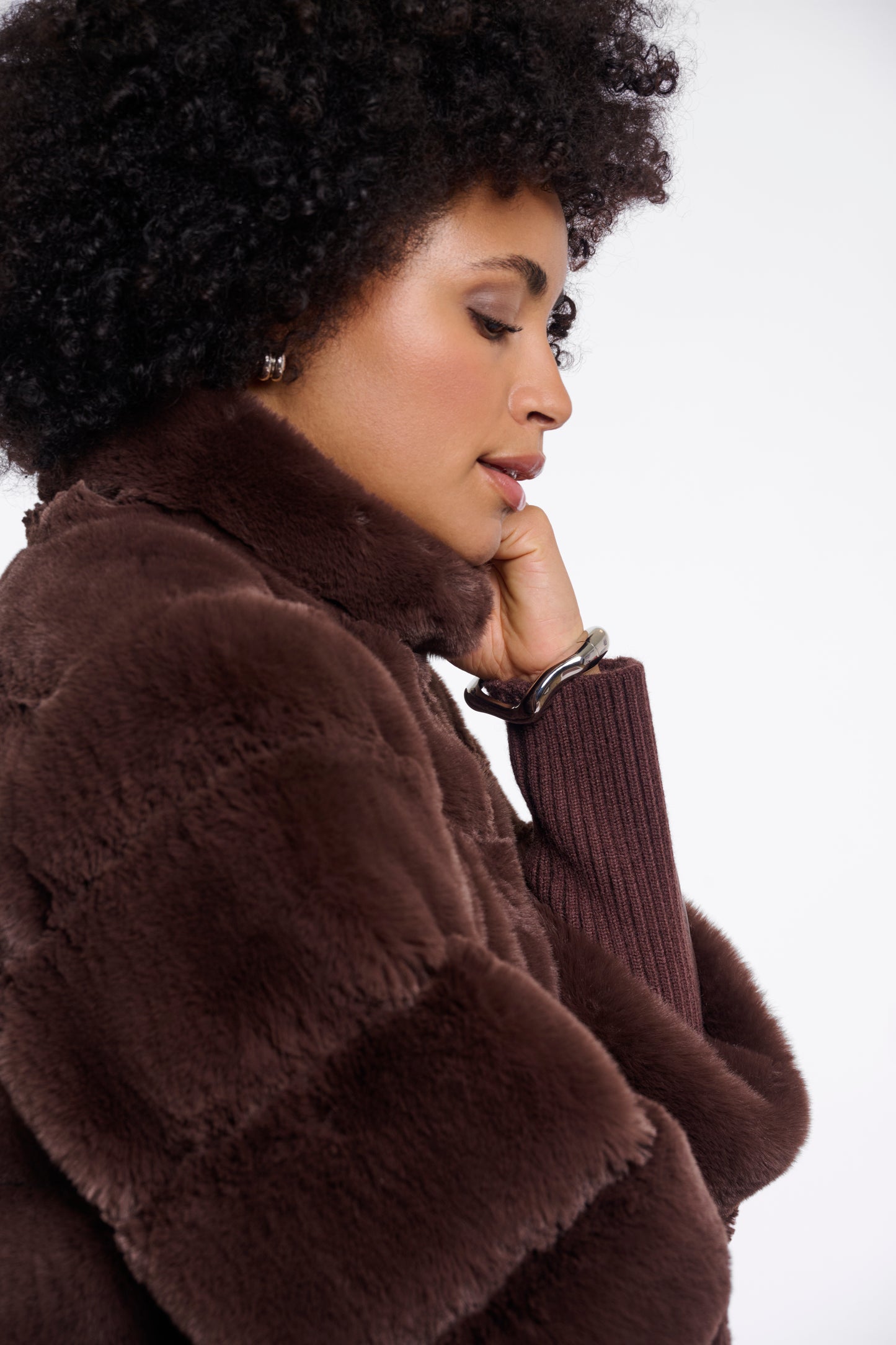 Jacket with Rib Cuffs