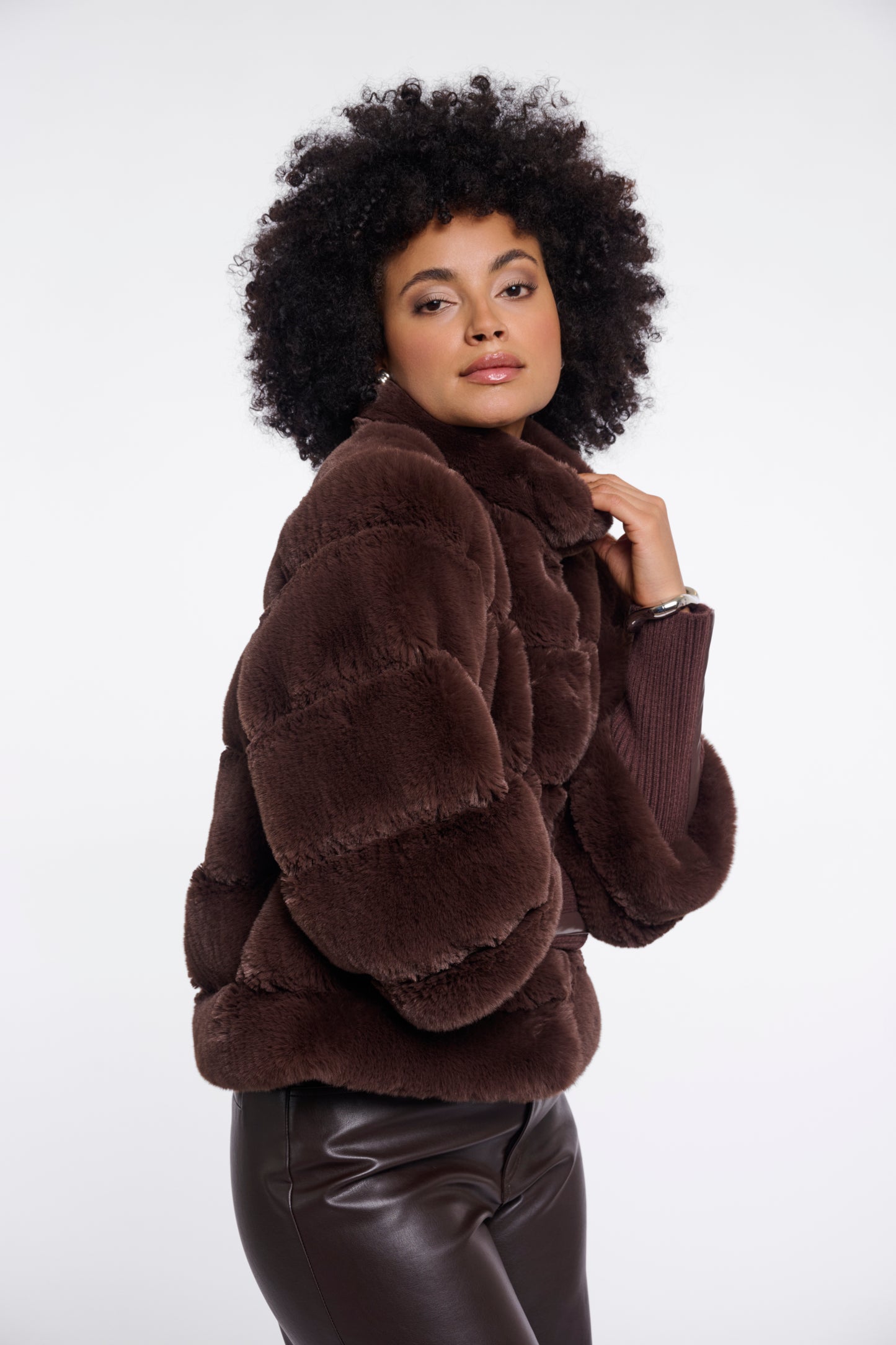 Jacket with Rib Cuffs