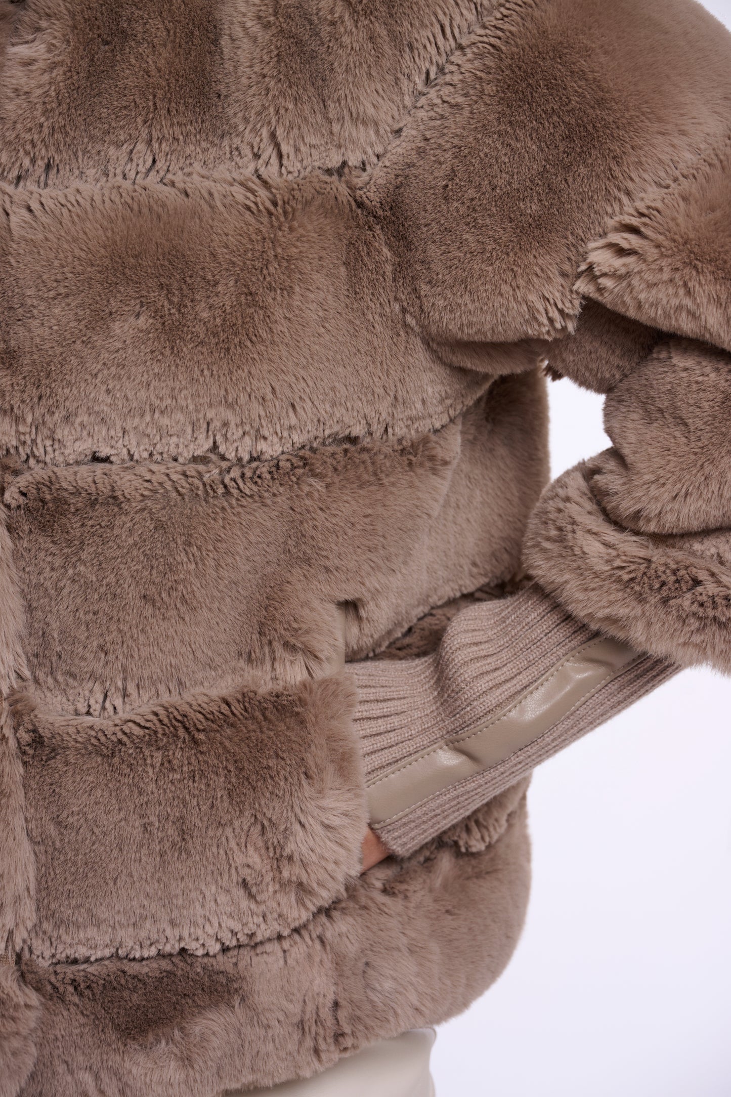 Jacket with Rib Cuffs