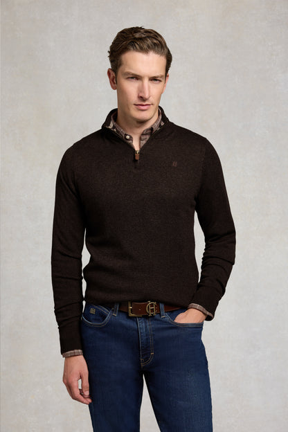 Fine Quarter Zip Knit