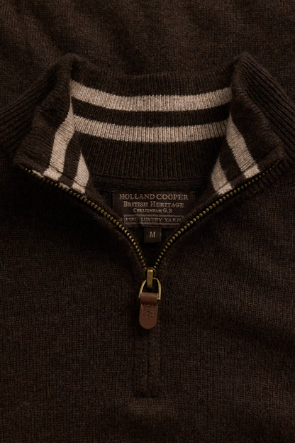 Fine Quarter Zip Knit