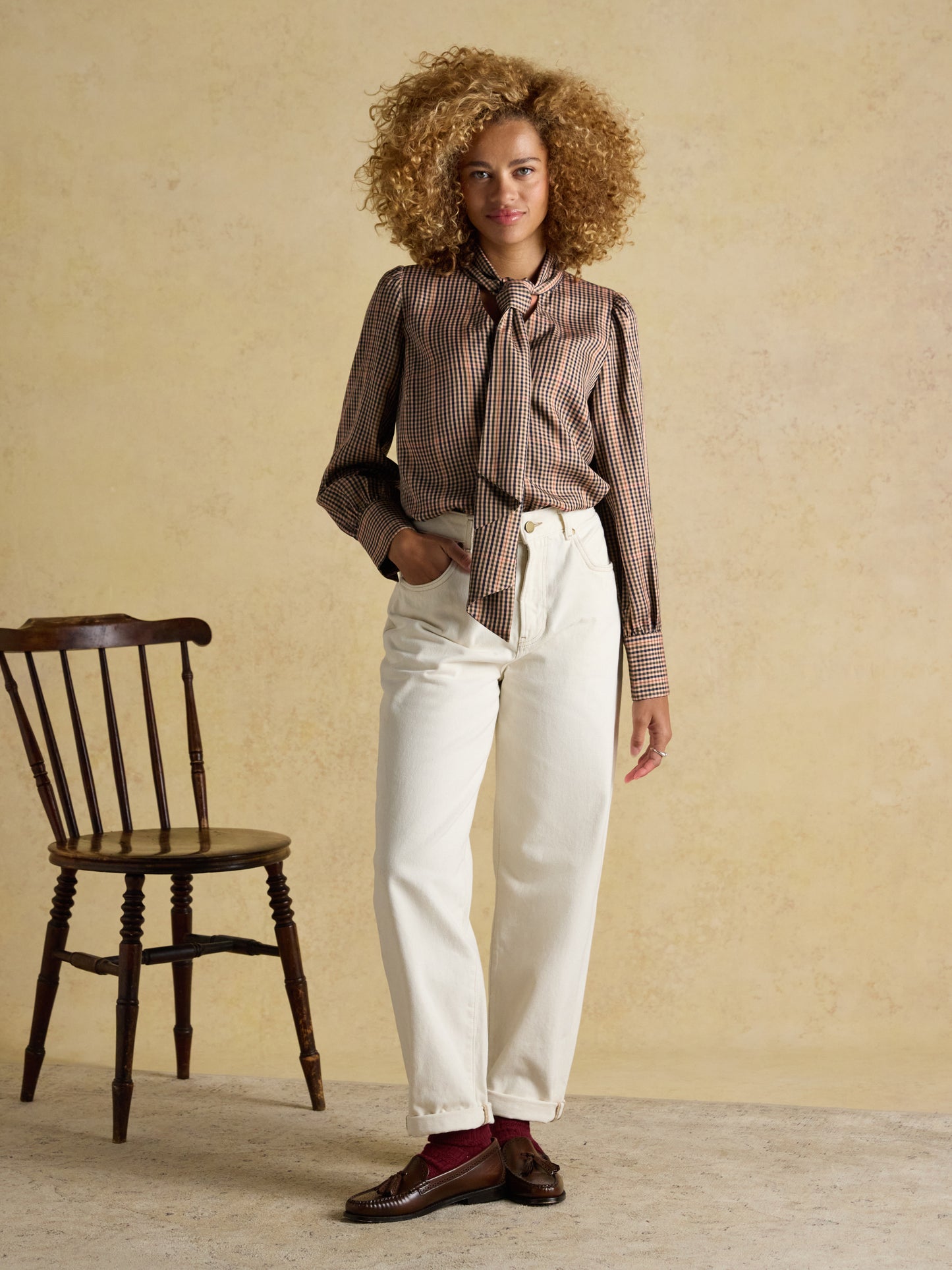 Tabby Tie Neck Blouse