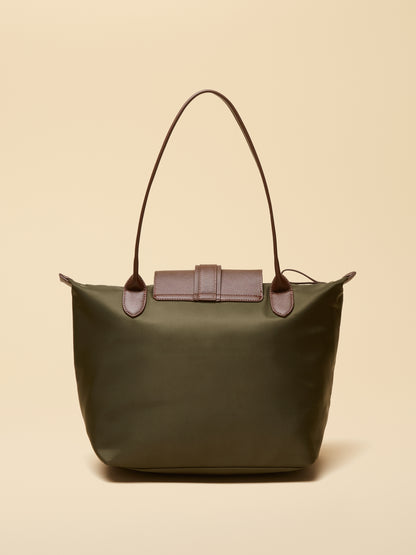 Edie Khaki Green Shopper Bag