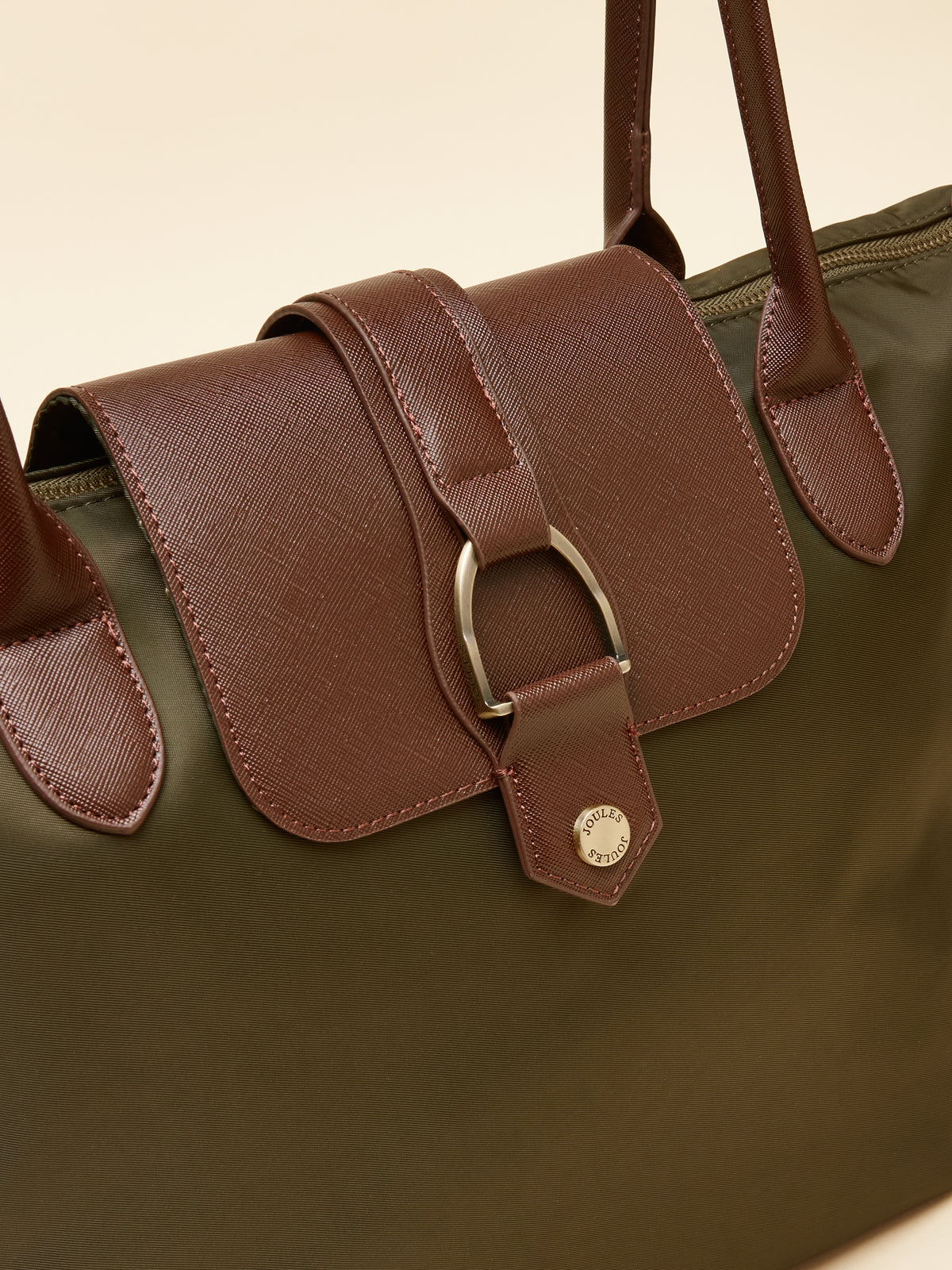 Edie Khaki Green Shopper Bag