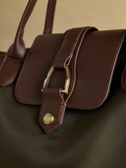 Edie Khaki Green Shopper Bag