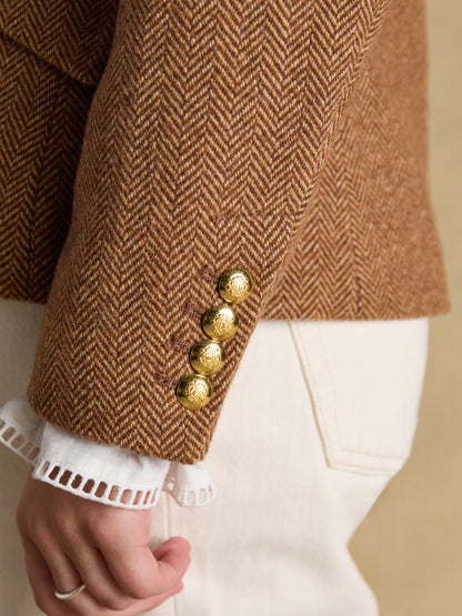 Canterly Brown Herringbone Tweed Hacking Jacket