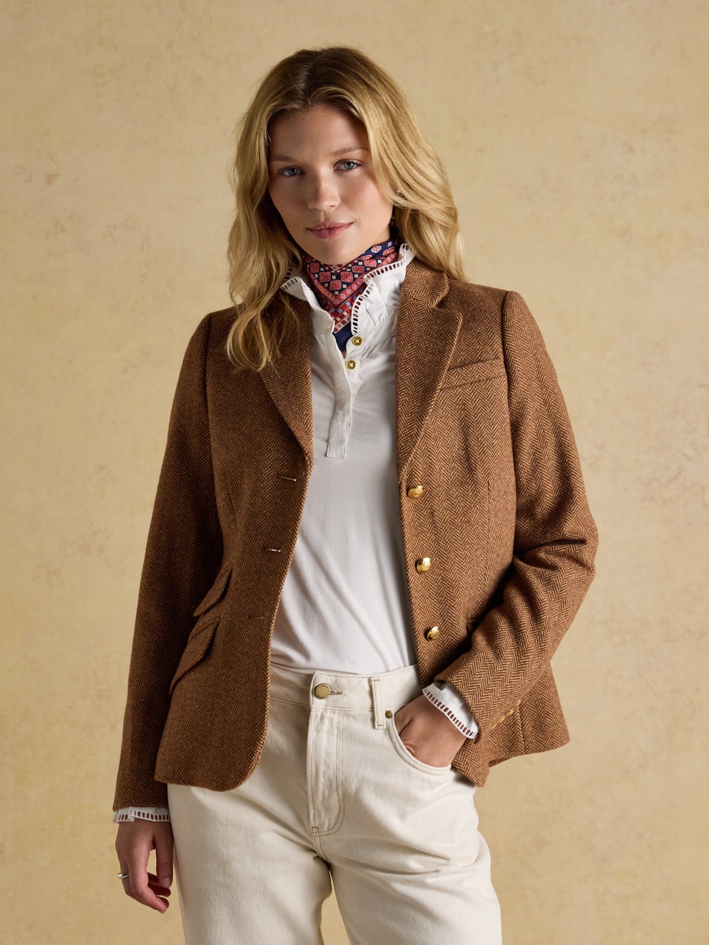 Canterly Brown Herringbone Tweed Hacking Jacket