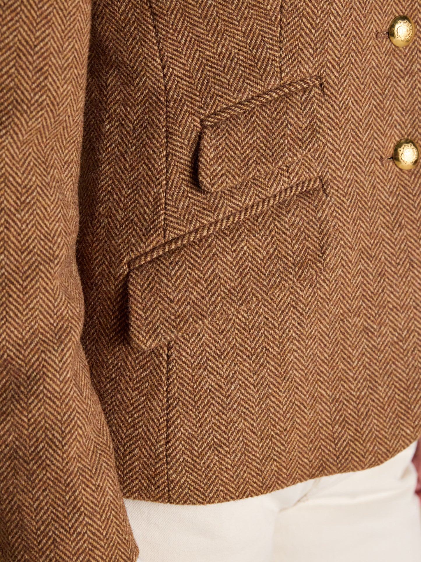 Canterly Brown Herringbone Tweed Hacking Jacket