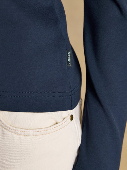 Heidi Long Sleeve Frill Neck Jersey Top