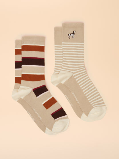 Everyday 2 Pack Cotton Blend Socks