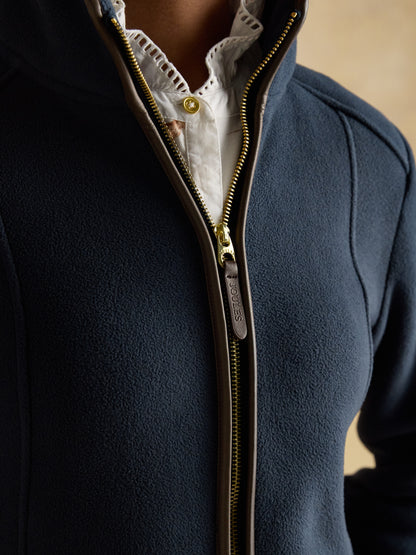 Heritage Navy Regular Zip Through Fleece