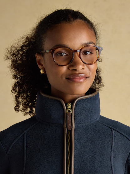 Heritage Navy Regular Zip Through Fleece