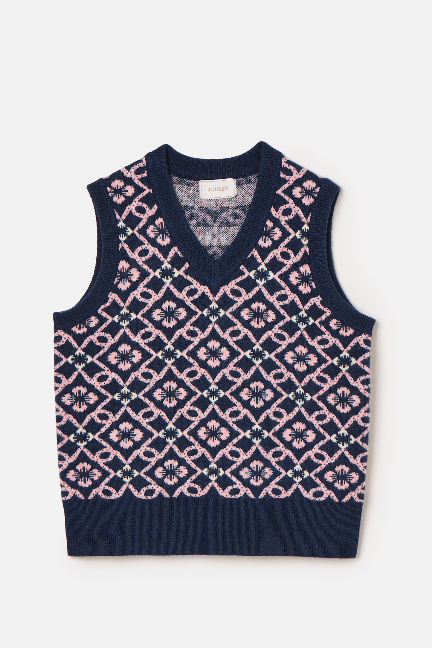 Meredith Navy V-Neck Knitted Vest
