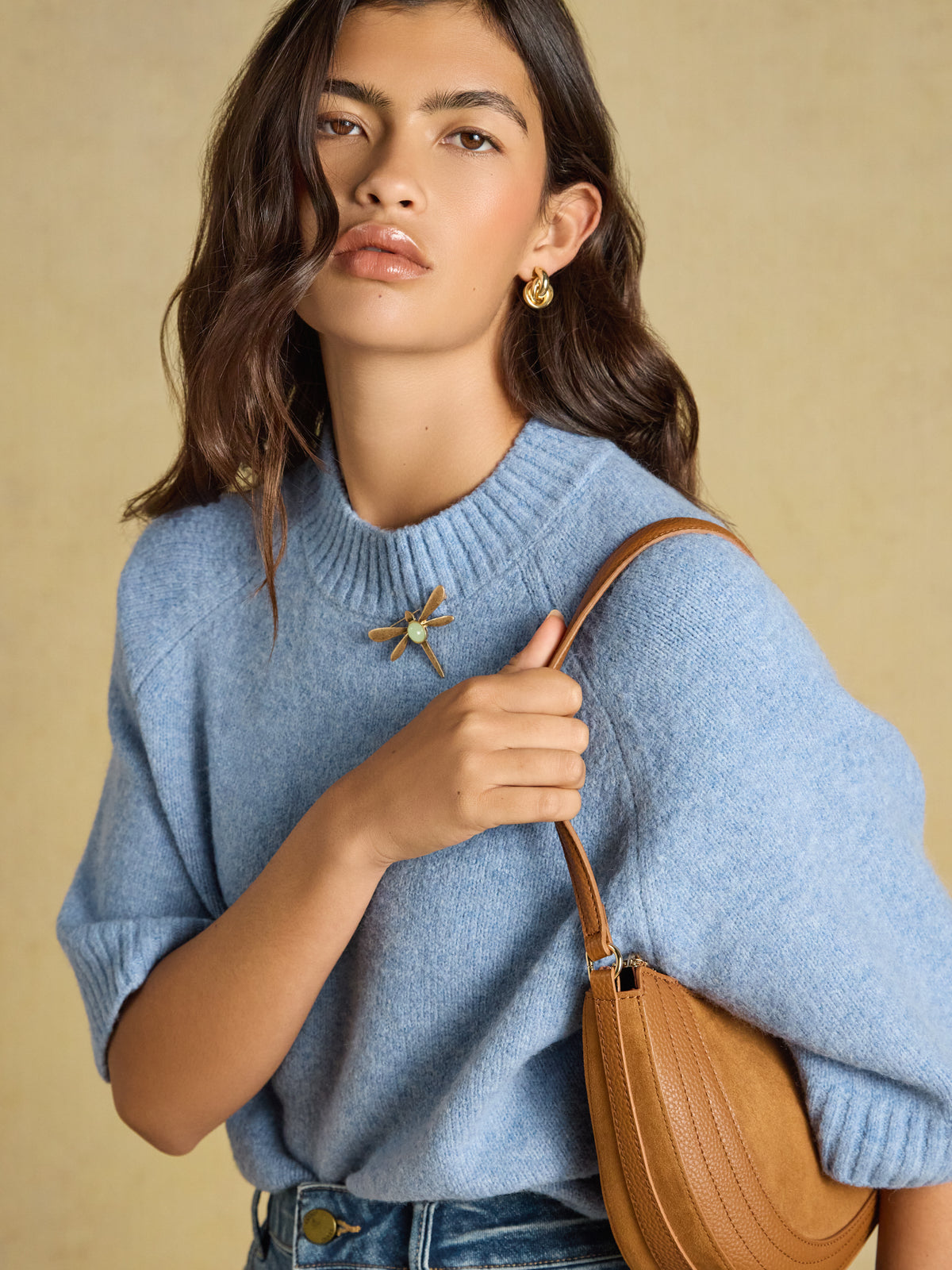 Short Sleeve Crew Knit Jumper