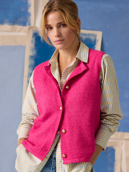 Holly Button Through Knitted Vest