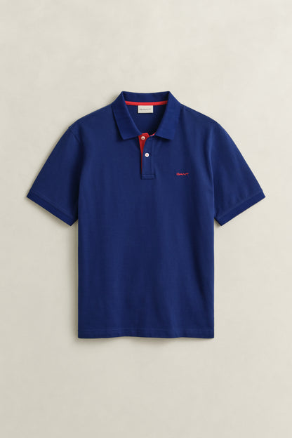 Regular Fit Contrast Pique Polo Shirt