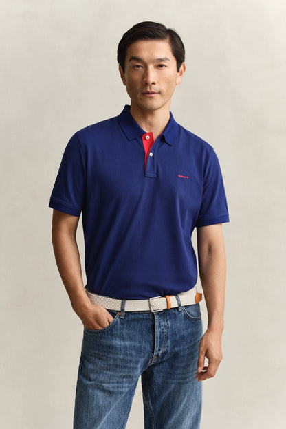 Regular Fit Contrast Pique Polo Shirt