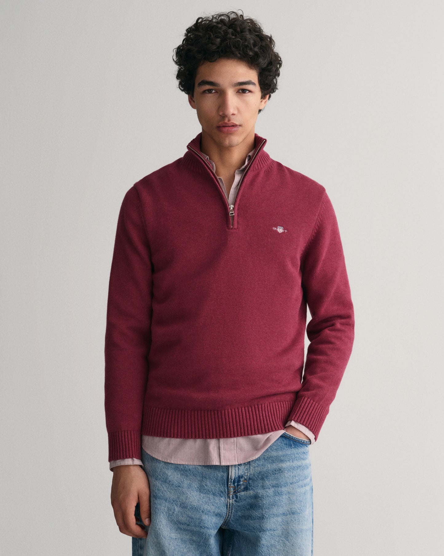 Casual Cotton Half-Zip Sweater