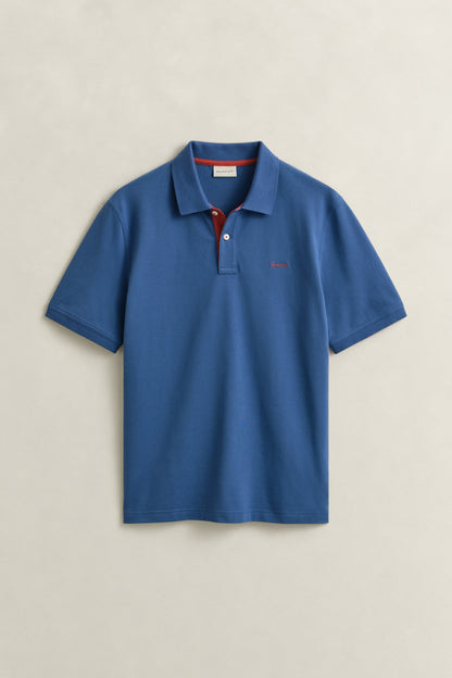 Regular Fit Contrast Pique Polo Shirt