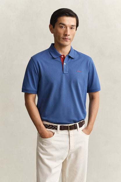 Regular Fit Contrast Pique Polo Shirt