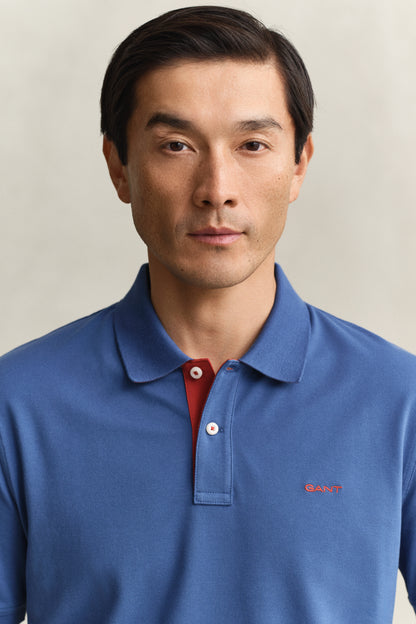 Regular Fit Contrast Pique Polo Shirt