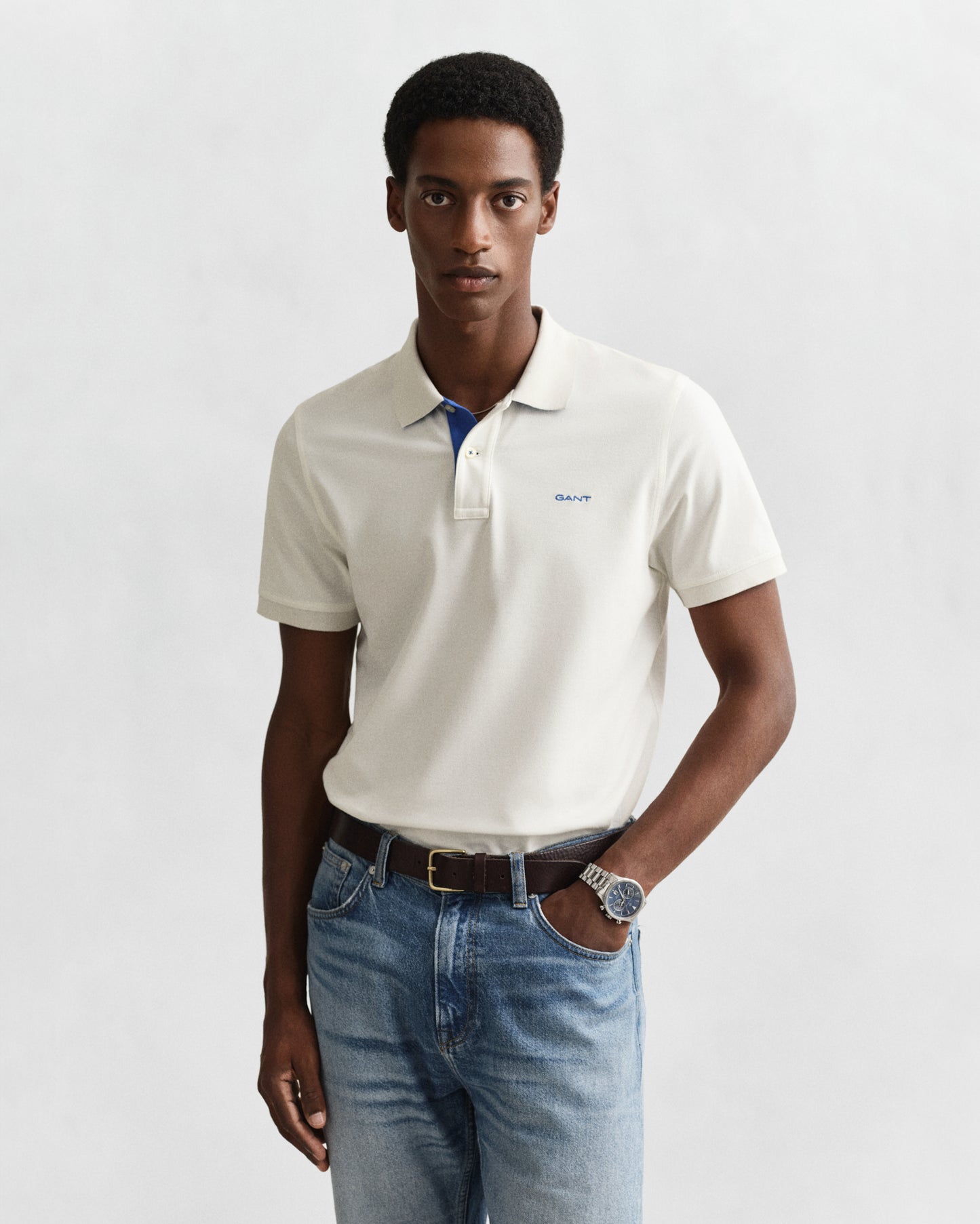 Regular Fit Contrast Pique Polo Shirt