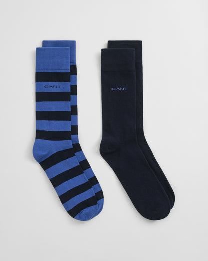 2-Pack Barstripe & Solid Socks